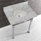 Kingston Brass KVPB30MOQ1 30-Inch Carrara Marble Console Sink, Marble White/Polished Chrome KVPB30MOQ1 - alternate 5